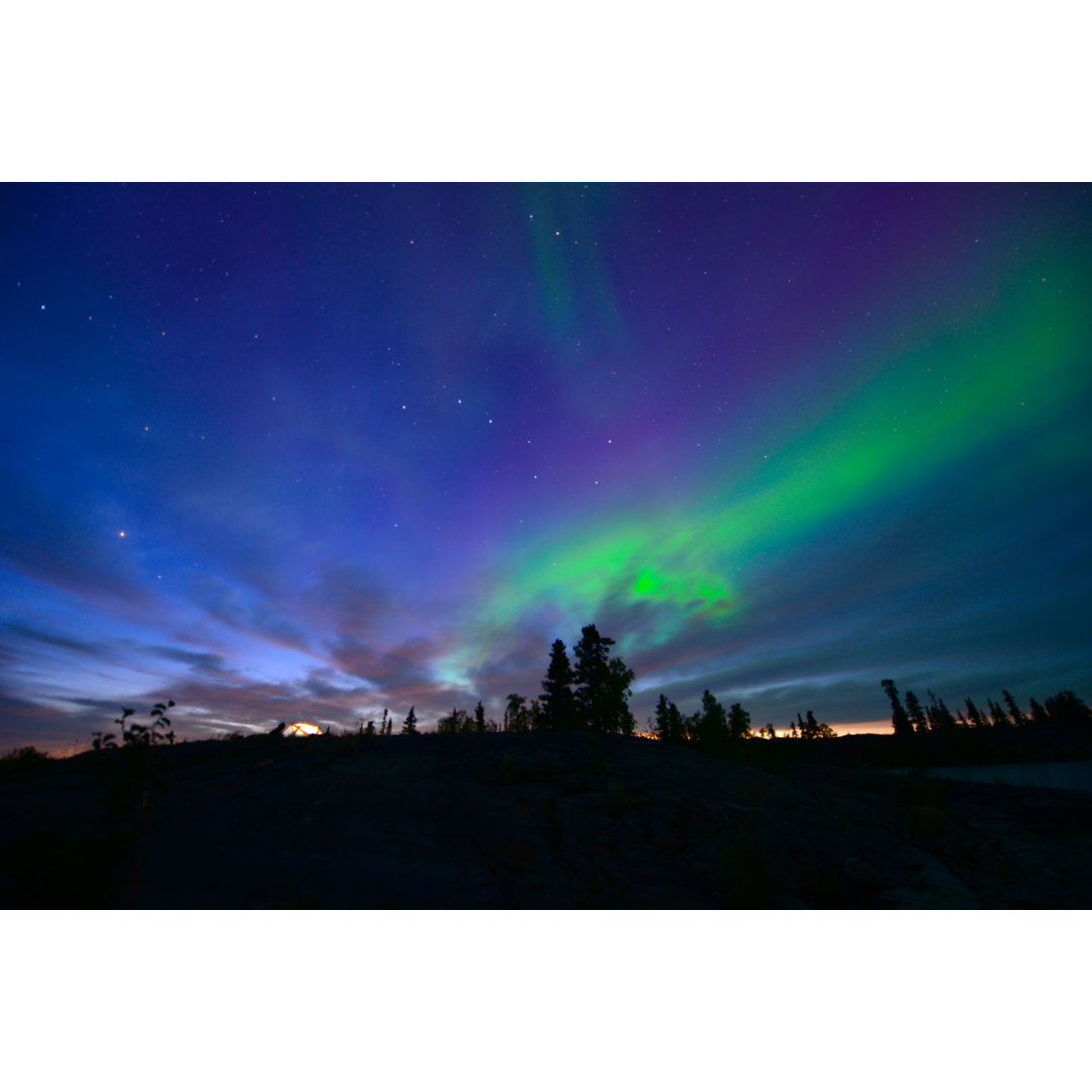 Auroras In A Purple Sky von Waterotter - Drucken