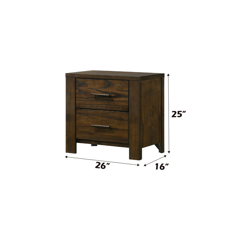 Élégante table de chevet en chêne avec un intérieur spacieux - Pour l'organisation de la chambre à coucher, la finition élégante rehausse l'ambiance de la chambre
