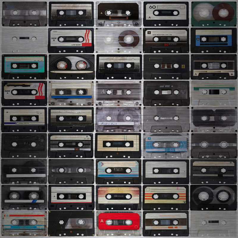 Cassette Rows - Reproduction de photo sur toile tendue, H 32 po x l 32 po
