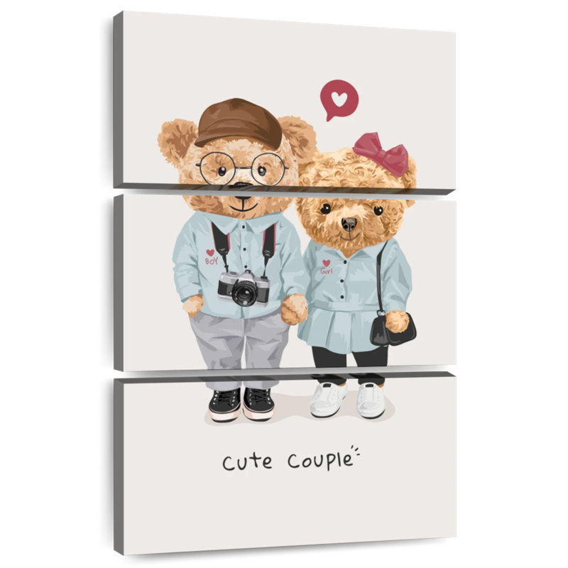Hardie Teddy Bear Couple, 50" H x 32" W