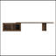 Meuble télé Mid-Century Morden en noyer avec table extensible