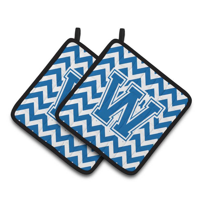 Poignée à chevrons, W, Bleu / blanc