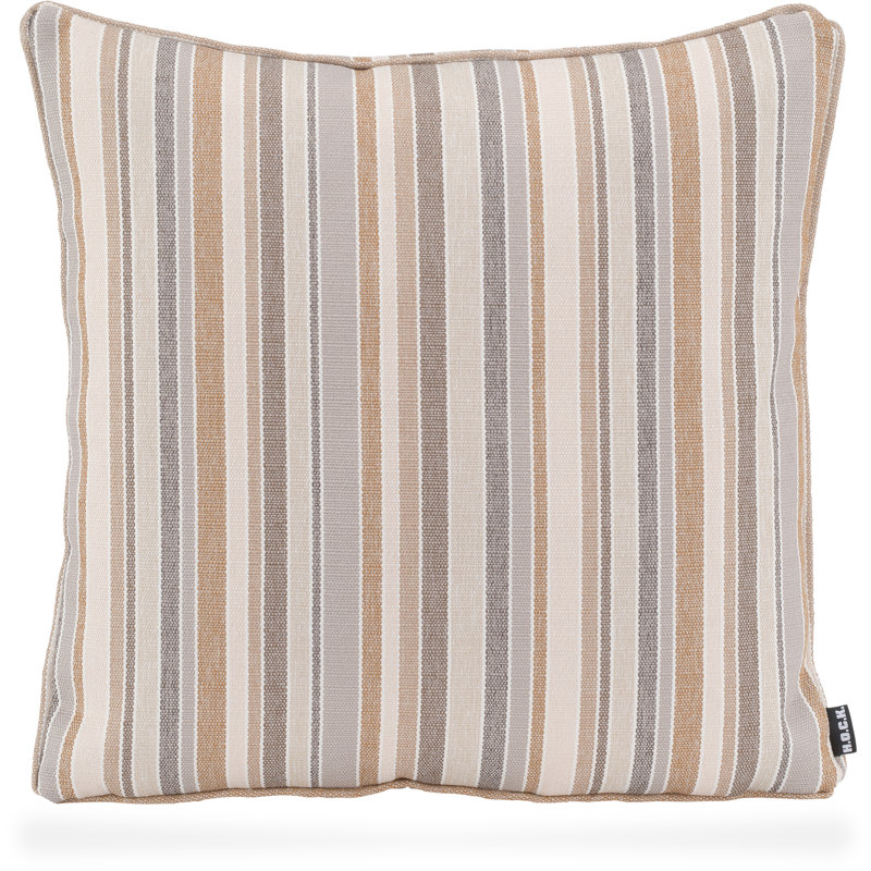 Inca Striped Square Cushion, Beige
