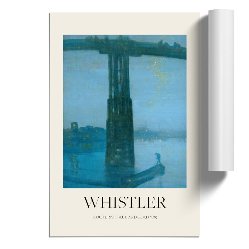 Nocturne Blue And Gold Old Battersea Bridge by James Mcneill Whistler - No Frame Print, 30cm H x 21cm W x 0.1cm D