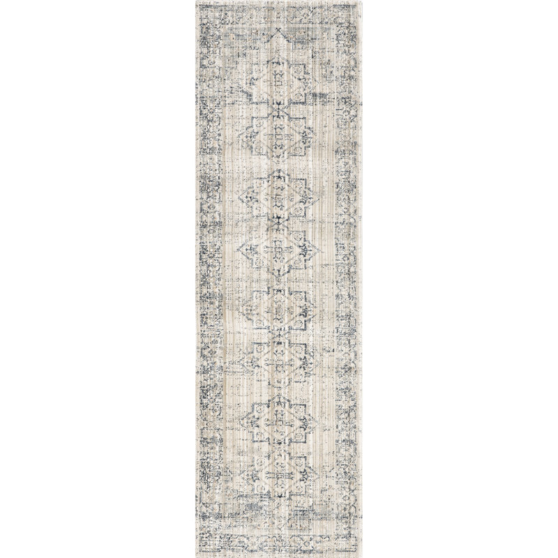 Lolita Faded Machine Washable Indoor/Outdoor Area Rug, Runner 2' x 8'