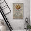 Squelette avec citrouille et chauves-souris Moody foncé, œuvres d'art moderne, décor-101165715-101165719