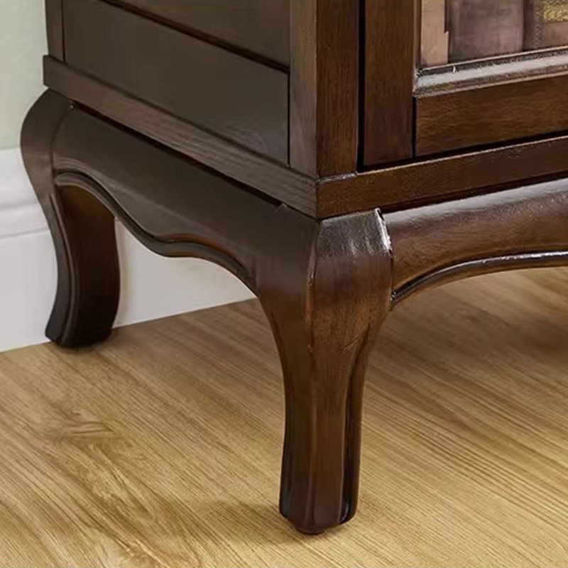 Nut-Brown Solid Wood Display Cases