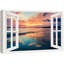 Fenêtre de la fenêtre «Vue de la fenêtre Neon Tropical-98448880