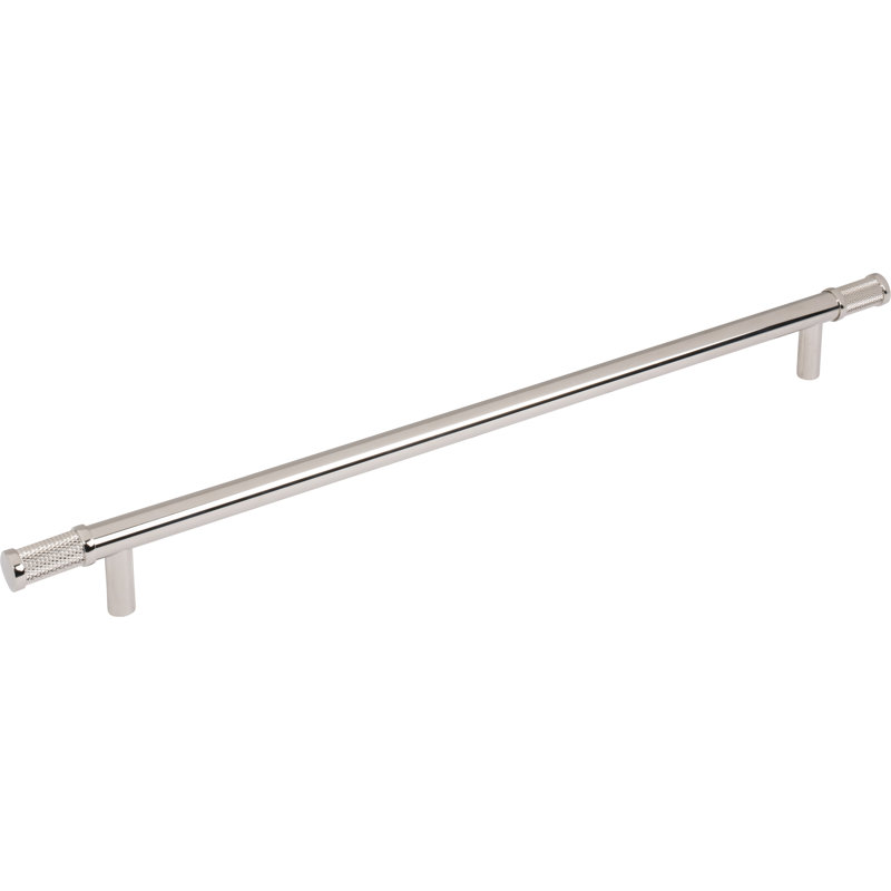 Burnham Bar Pull, Polished Nickel, 12" Center To Center