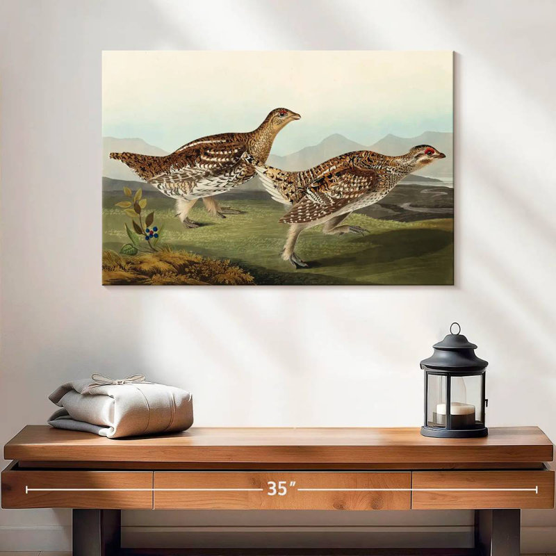 Brampt Sharp Tailed Grouse, 16" H x 24" W