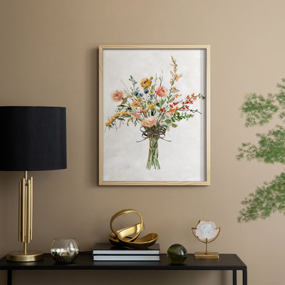 «Favorite Picks Bouquet I», reproduction encadrée - bois massif