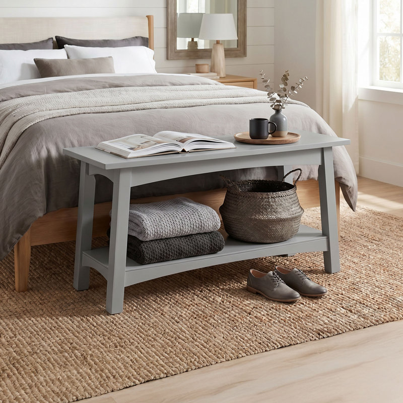 Banc de rangement Craftsbury, gris, Gris