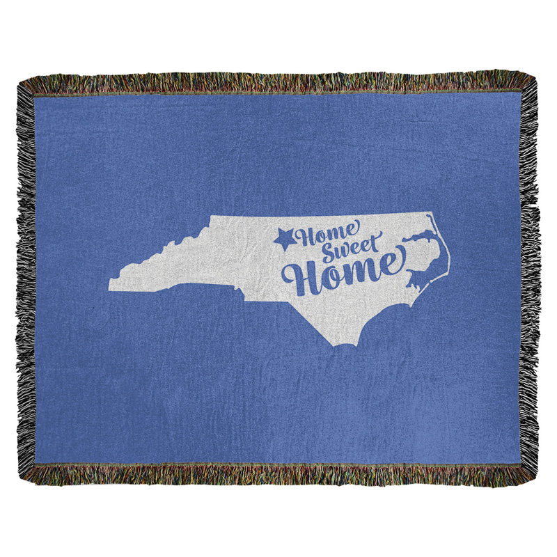 Jeté en coton greensboro doux, 37 po x 52 po, Bleu