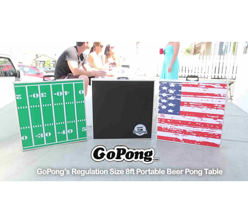 American Flag Folding Outdoor Beer Pong Table