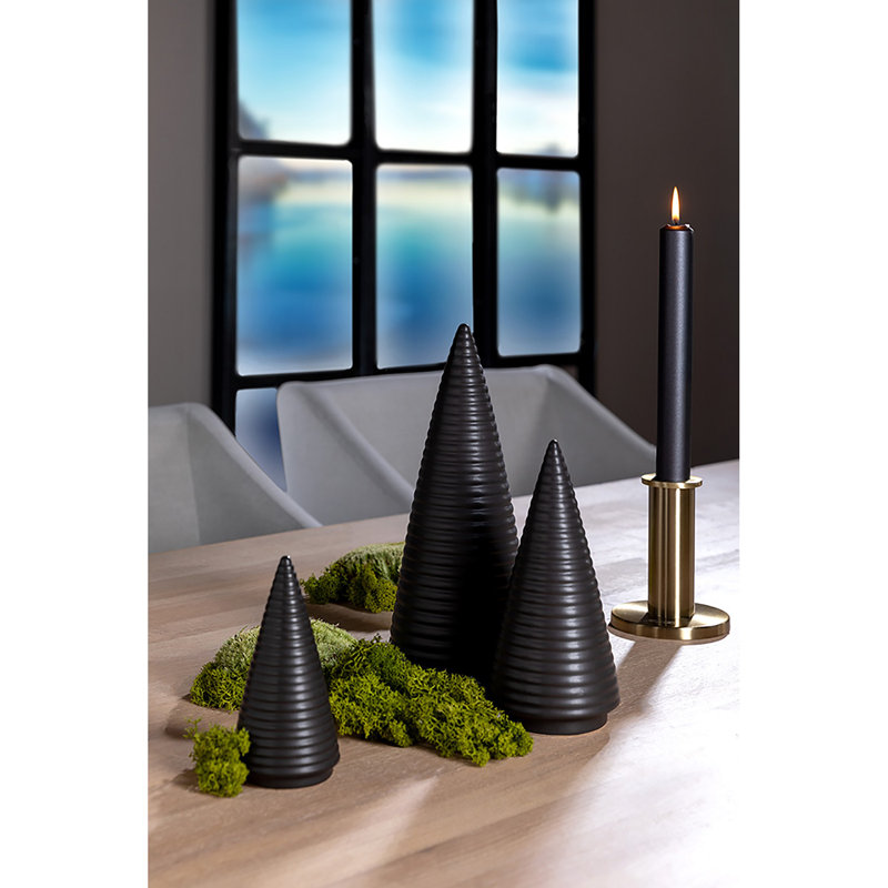 Petit arbre décoratif en porcelaine noire Anouk, H 7,48 po x l 3,54 po x P 3,54 po