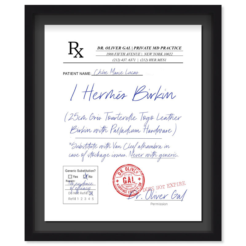 Oliver Gal Rx-Mandatory Prescription Fashion - Luxury Shadowbox Framed Wall Art, 26" H x 22" W