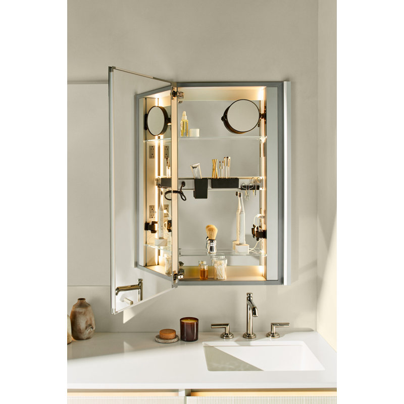 M Series Reserve Medicine Cabinet, Polished Edge, 6", 24" x 36"