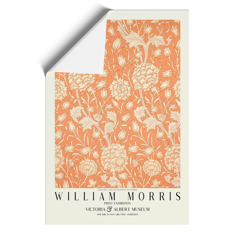 Wild Tulip With Border by William Morris - No Frame Print, 42cm H x 30cm W x 0.1cm D