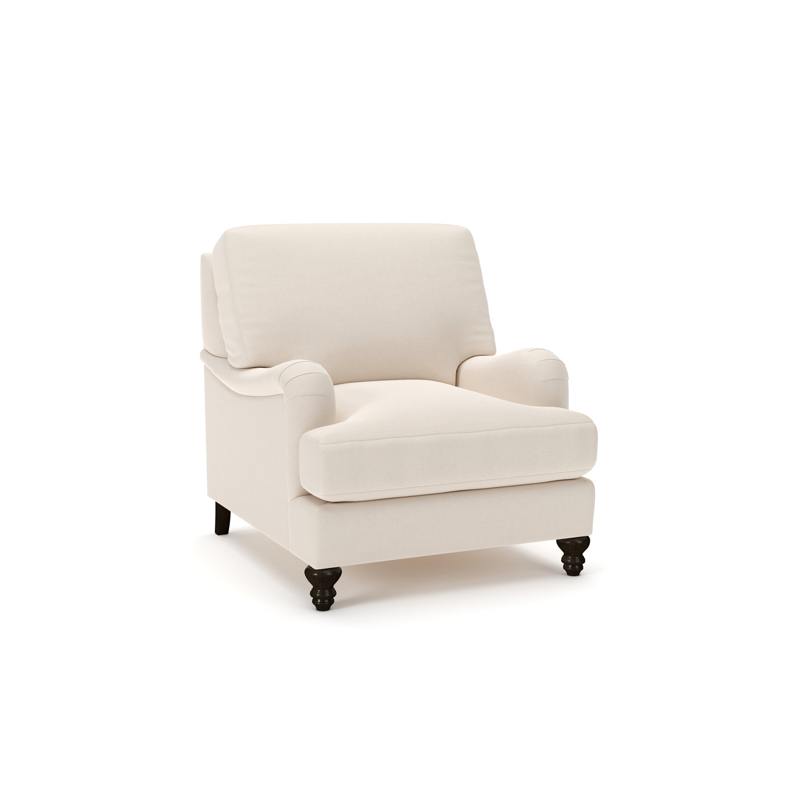 Walters Upholstered Armchair, Canvas Canvas Sunbrella® Canvas