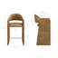Tabouret de bar en cuir végétalien 41 po Talia-77114309-77114311