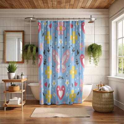 Heart Flutters - Rideau de douche Premium