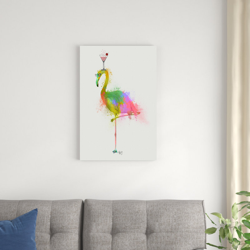 Rainbow Splash Flamingo 2, H 30 po x l 20 po x P 1 po