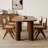 Nut-brown Oval Solid Wood Dining table-720276868
