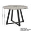 Ensemble de salle à manger 5 pièces, table à tréteaux ronde et 4 chaises rembourrées