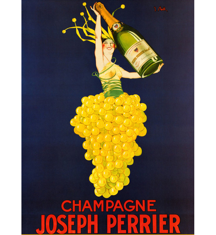 Champagne Joseph Perrier, H 18 po x l 13 po
