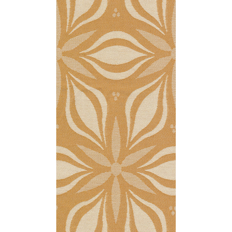 Dellview Retro Floret Eyelet Opaque Curtains, Mustard/Beige, 145 W x 145 D cm