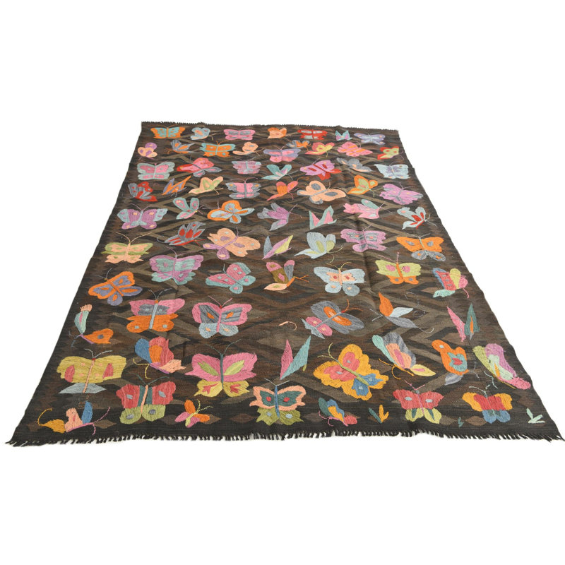 Tapis brun foncé 5x8 Perry