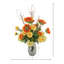Sunflower, Hydrangea and Dahlia Fall Arrangement in a Glass Vase