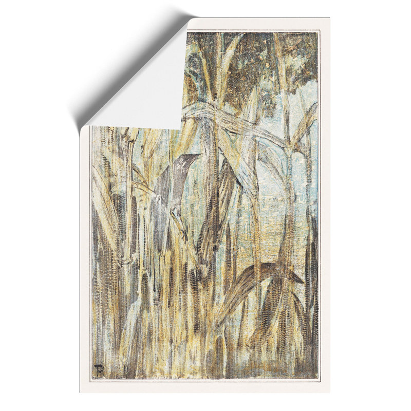 Bird In The Reeds by Theo Van Hoytema - No Frame Painting, 42cm H x 30cm W x 0.1cm D