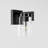 Gayane 1-Light Modern Dimmable Flush Mounted Wall Sconce in Matte Black with Clear Glass Shade