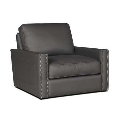 Ophelia Leather Swivel Armchair