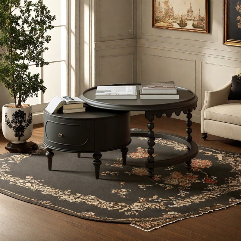 Table basse American American Mother-and-Child, Noir