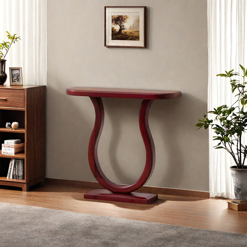 Console Modern Minimalist, Rouge, H 31,5 po x l 31,5 po x P 9,84 po