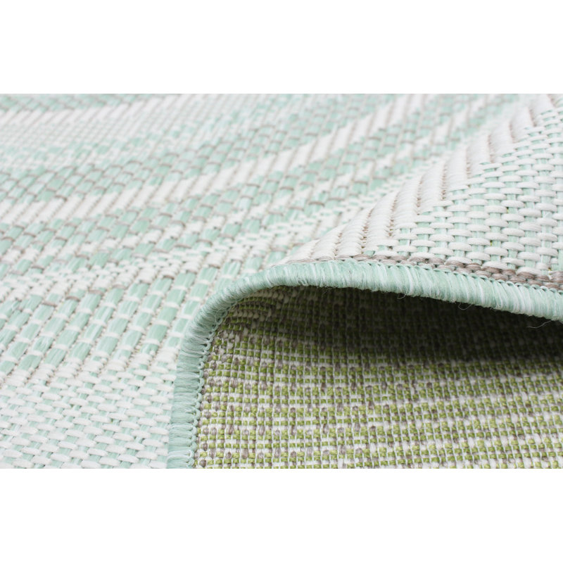 Tapis vert / beige Malaki, Rectangle 5 pi 3 po x 7 pi 3 po