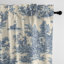 Toile De Jouy 100% Cotton Toile Room Darkening Rod Pocket Single Curtain Panel-60220724-60220725