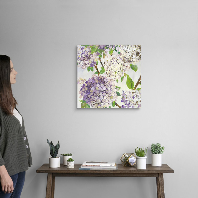 "Summer Hydrangea I" par Asia Jensen, reproduction d’art sur toile, Toile tendue, H 20 po x l 20 po x P 1,25 po