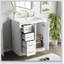 Ensemble de meuble-lavabo 30 po avec lavabo en céramique, armoire de rangement en bois massif, ensemble de meuble-lavabo autoportant avec 3 tiroirs et portes à fermeture douce-896497114