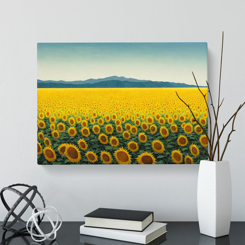 Extraordinary Sunflower Field - Wrapped Canvas, 35cm H x 50cm W x 3cm D