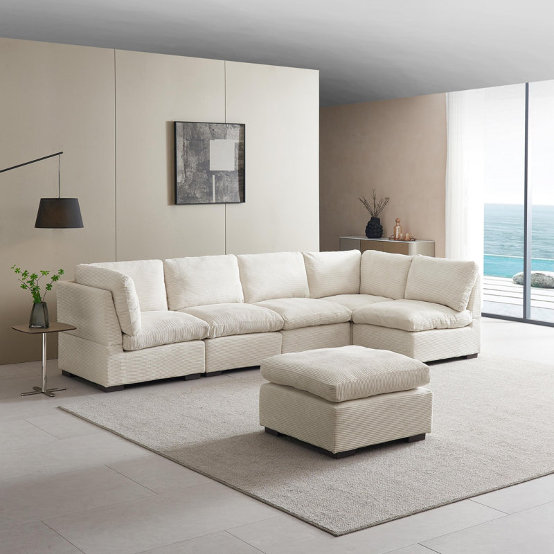 Canapé modulaire Upholstery, canapé convertible, canapé moderne, canapé d'appoint, Beige