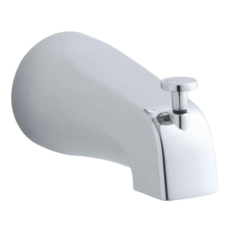 Coralais 4-7/8" Diverter Bath Spout with Npt Connection, Polished Chrome