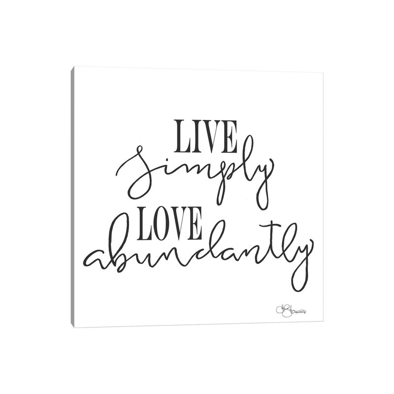 Live Simply - Wrapped Canvas Print, 30.48 cm H x 30.48 cm W