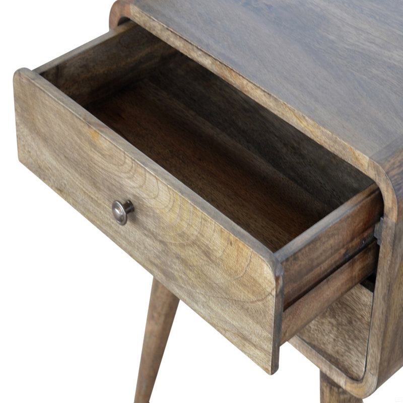 Table de chevet avec rangement, Gris délavé