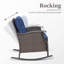 Ensemble de 2 chaises d'extérieur coulissantes en osier-2055580082