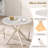 Anisty Round Faux Marble Top with Solid Wood Base Dining Table-97975216