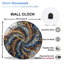 Horloge murale tourbillonnant en forme de mosaïque - horloge murale moderne en verre 12 po