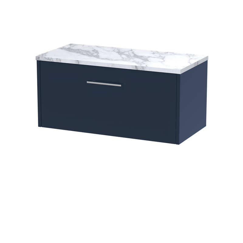 Juno 80.5cm Single Bathroom Vanity Base Only, Midnight Blue